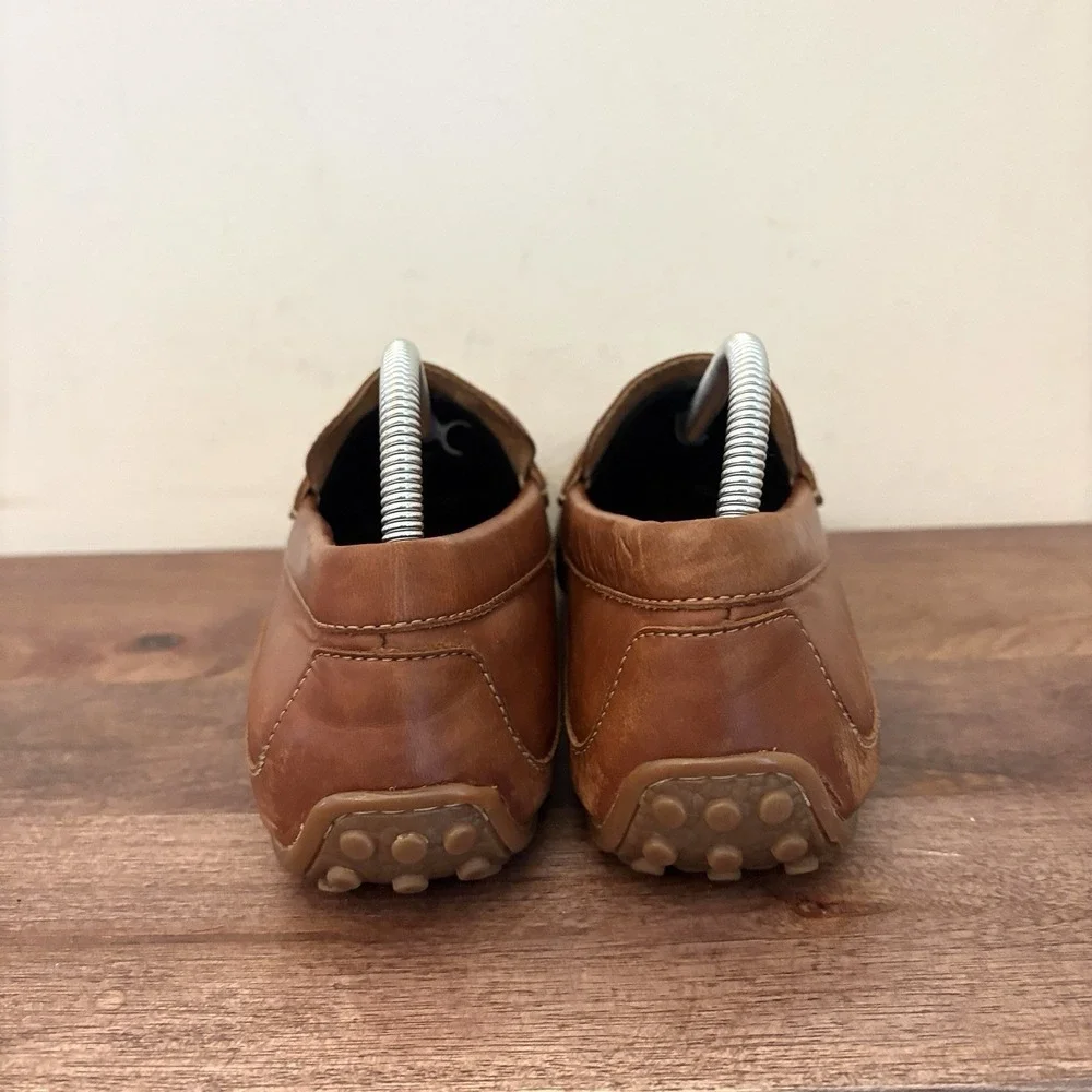 Florsheim Throttle Moc Penny Loafer Driving Shoes Slip On Brown Leather Mens 8‎